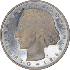 Revers 50 zlotys 1972 Frédéric Chopin