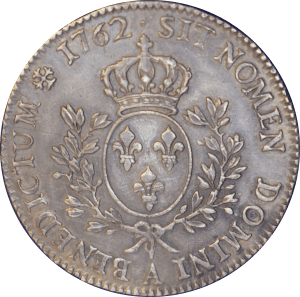 Revers Écu d'argent au bandeau 1762 A Louis XV
