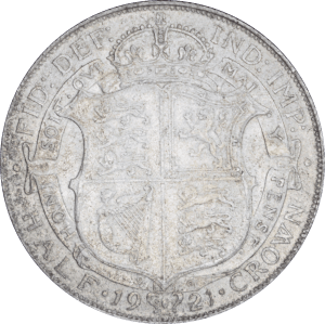 Revers ½ couronne 1921 George V
