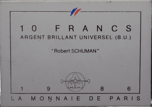 10 francs Robert Schuman 1986 BU
